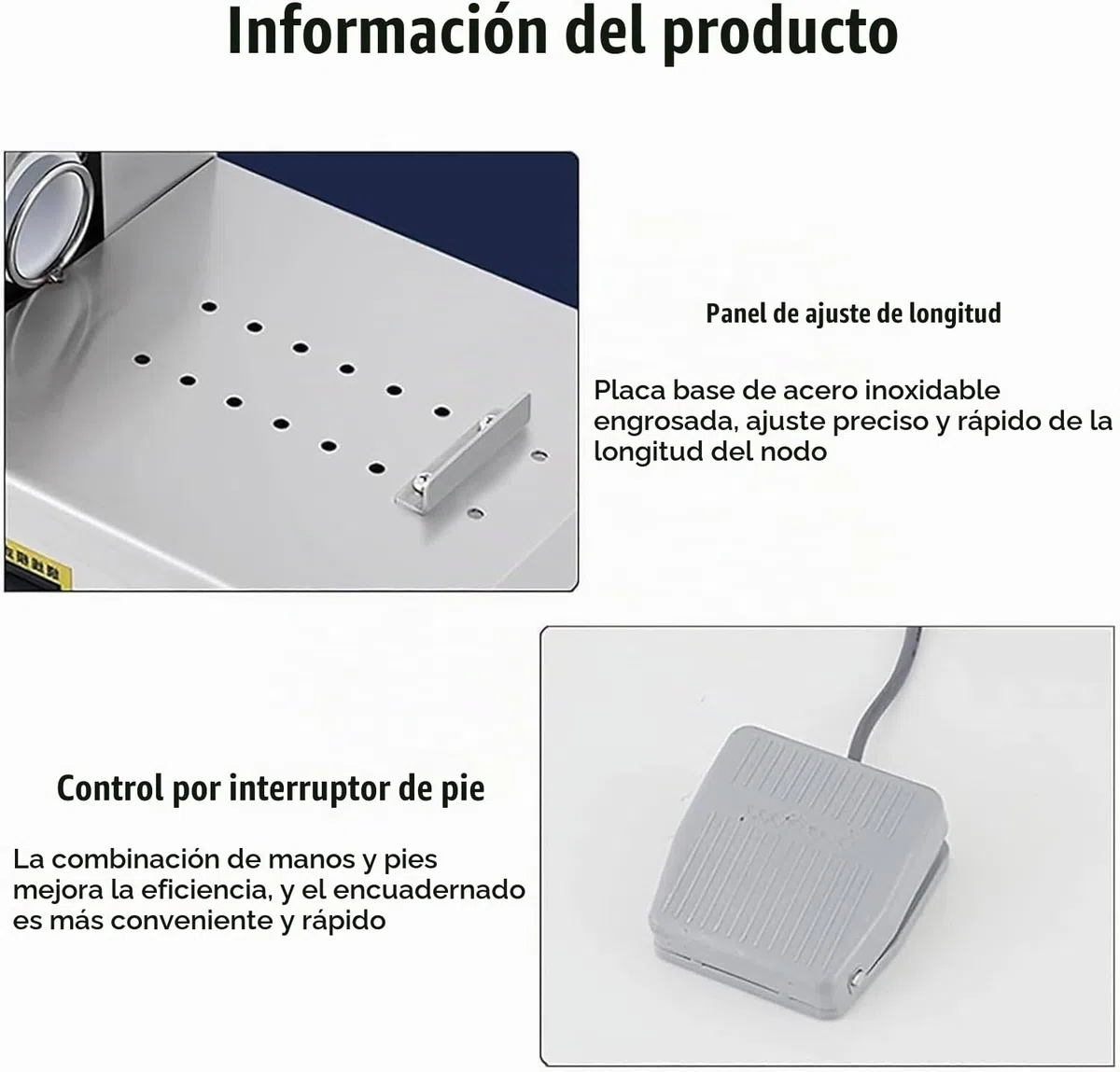 Atadora Eléctrica para Embutidos 200W - MáQuina EléCtrica Para Atar Salchichas, Automática con Pedal | Acero Inoxidable 304 Atadora De Salchichas | Todo Tipo Salchichas (0-50mm) | Comercial Hogar
