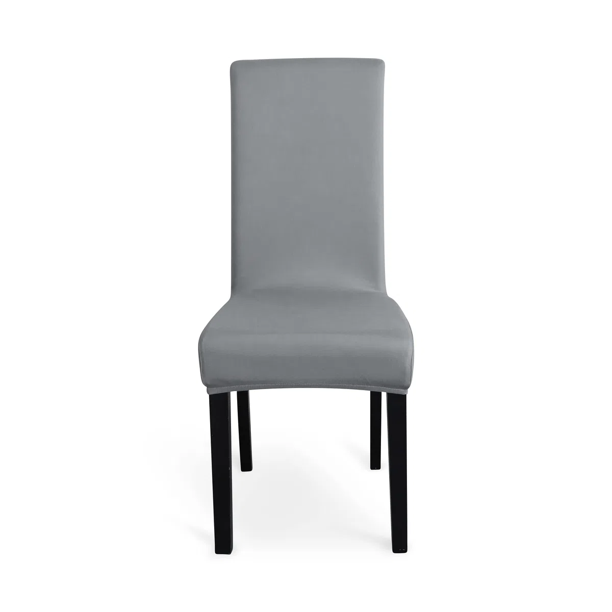 Amazon Basics Juego de fundas de silla elásticas, gris claro, 6 unidades