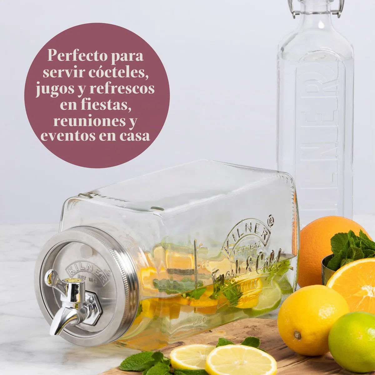 Kilner Dispensador de cristal para frigorífico, 3 litros