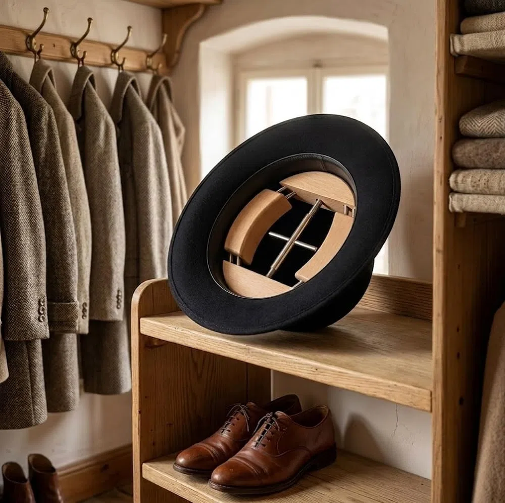 Extensor de Sombrero de Madera de 4 Vías para 54 a 66 cm, Ensanchador de Sombreros, Tensores de Sombreros, Sombrero de Paja, Sombrer0 de Vaquero y Gorras de Béisbol,Evita Deformación Oval