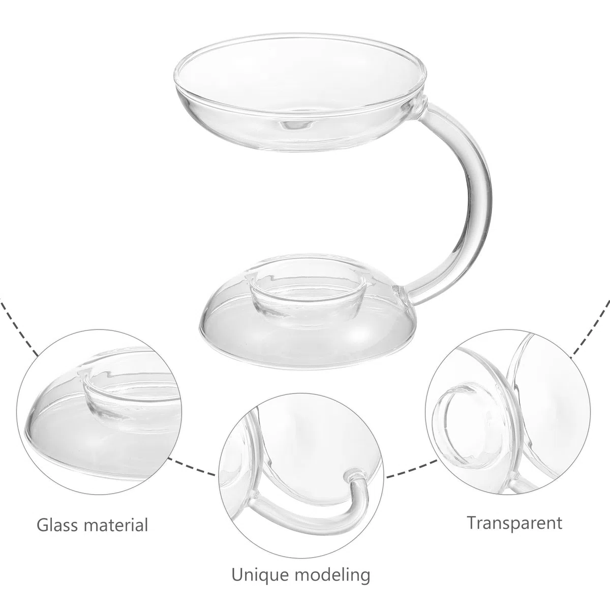 Veemoon Candelabro de Cristal Portavelas Adecuado para Tealight y Aceite Esencial, Lámpara de Aromaterapia para Vela Aromática Adecuado para Bodas y Bares