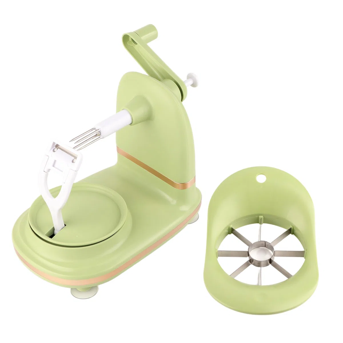 Pelador de Frutas pelador de manzanas Multiusos ,Fácil de Usar ,Seguro ,Eficiente ,Máquina para Pelar Frutas ,Cuerpo Exquisito de PP con Cortador de Frutas para Obieraczki
