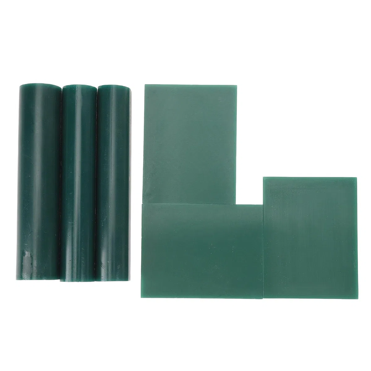 Juego de 6 piezas de tubos y láminas de cera para tallado, cera dura para fundición de joyería y moldeado para diseño de anillos, cera de modelado verde con 3 láminas y 3 tubos