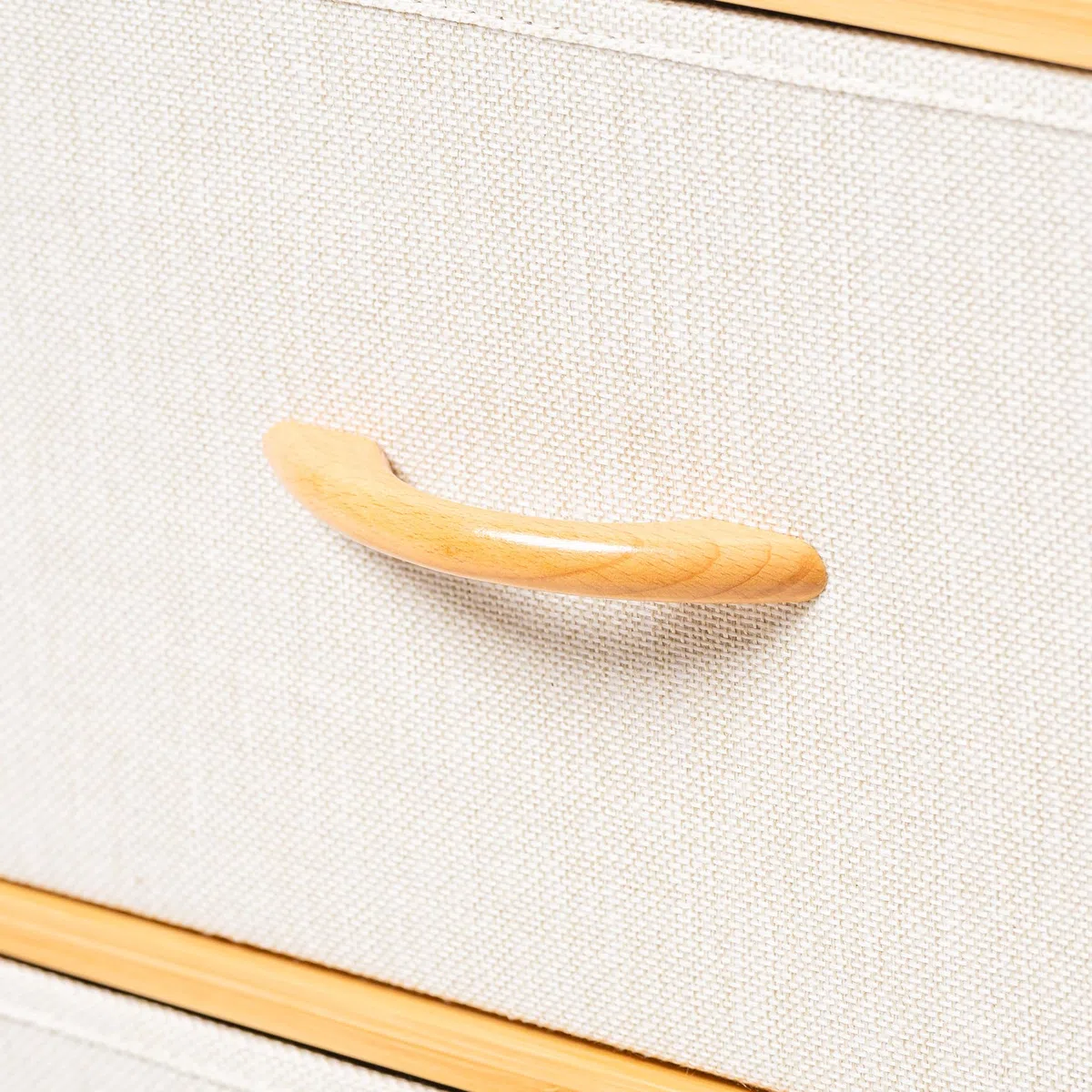 ATAA Estanteria con Cajonera Giant- Estantería de bambú Giant con 3 cajones de Tela – Mueble Organizador sostenible y Ligero – Ideal para Dormitorio, habitación Infantil o Pasillo