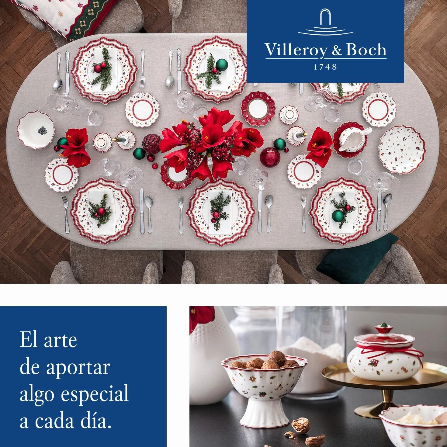 Villeroy & Boch – Toy's Delight Plato para Desayuno 24 cm Verde, Apto para Microondas, Plato para Postre, Vajilla Navidad Porcelana, Plato Pequeño, Navidad Mesa, Premium Porcelain