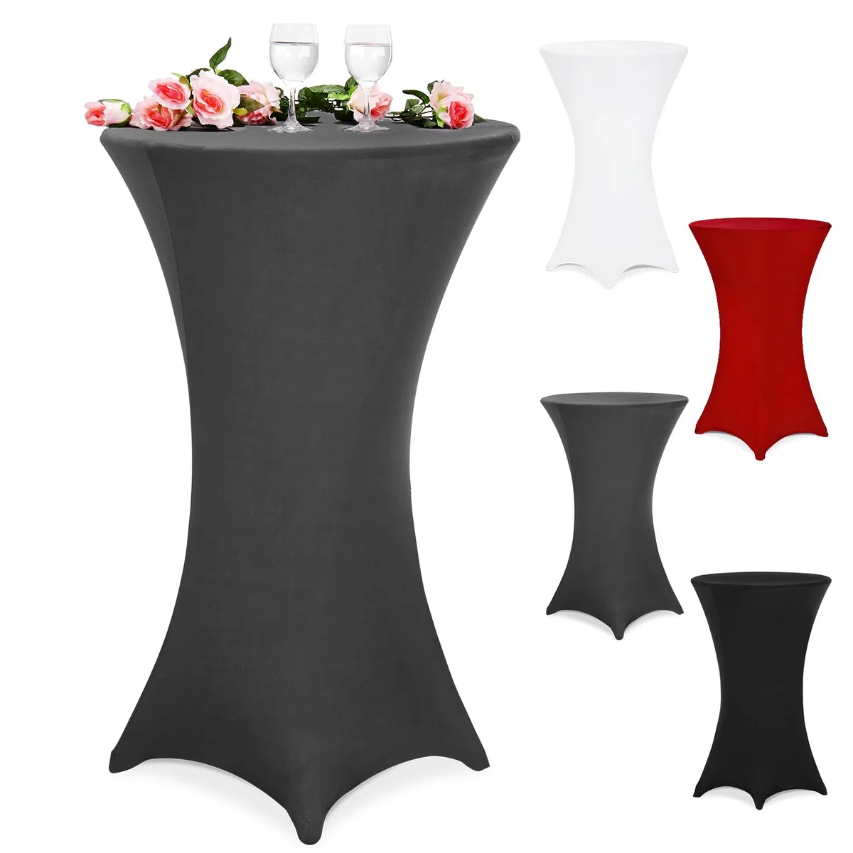 Detex® Funda Elástica Mesa Alta Bar 70-75cm Redonda Lavable Decorativa