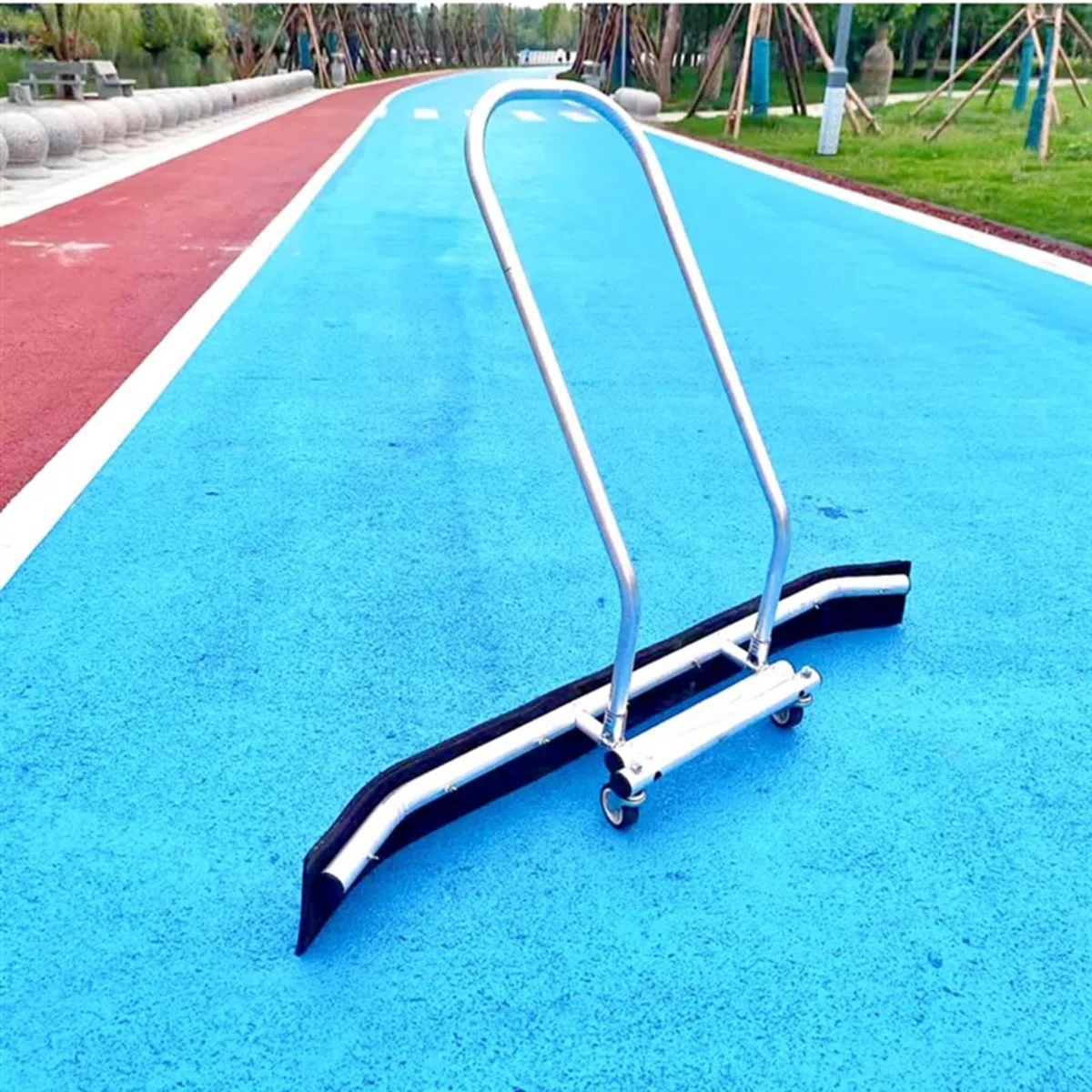 Removedor de agua resistente para canchas, rasqueta de lluvia de aleación de aluminio, barredora de suelo, uso comercial