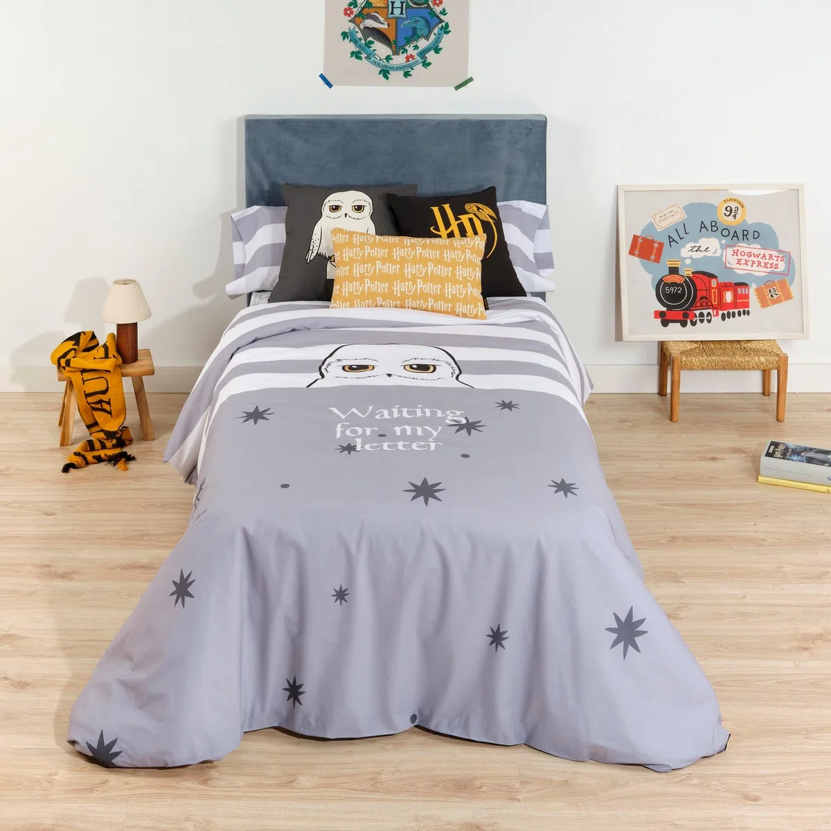 BELUM | Funda nórdica Harry Potter, Funda nórdica con Botones 100% algodón Modelo Waiting Letter para Cama de 105 (180x220 cm)