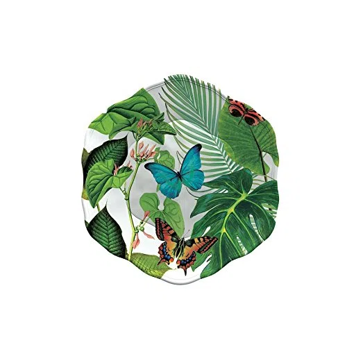 Touch Mel York - Platos de postre con diseño floral, juego de 4 unidades, 100% melamina