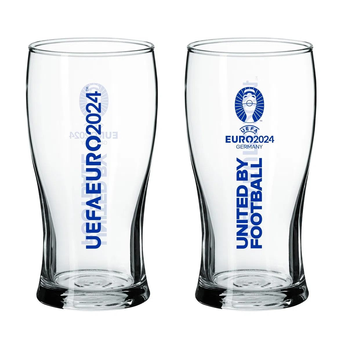 Hy-Pro Vaso de pinta Euro 2024, con licencia oficial, mercancía Euro 2024