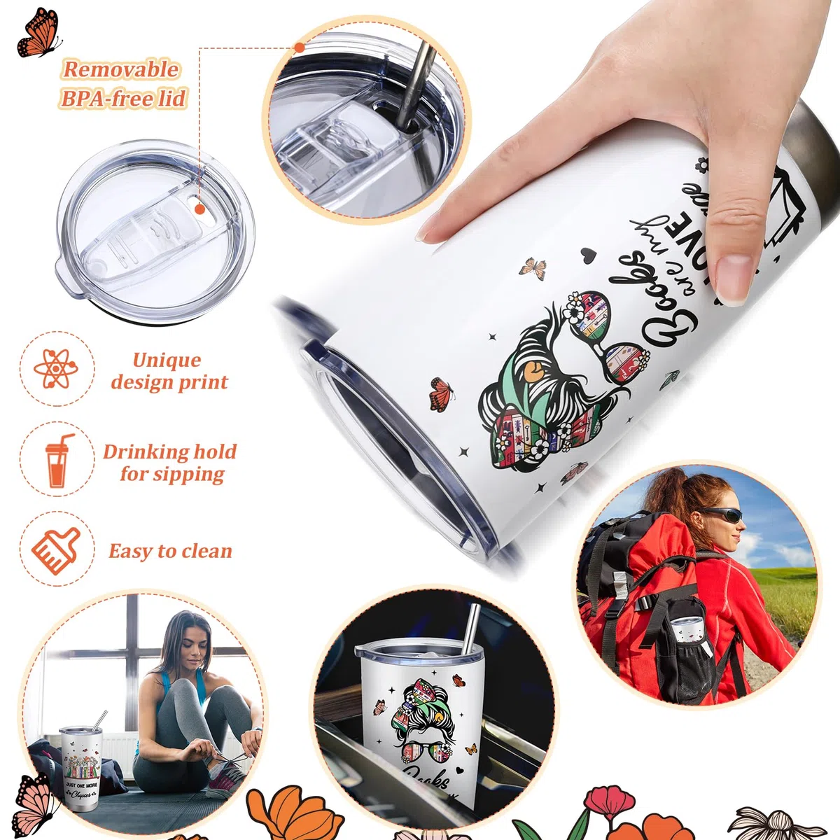 saerryor Set de Regalos para Amantes de los Libros para Mujeres, 6 PIEZAS Regalos para Amantes de los Libros Incluyen Vaso, Bolso de Lienzo, Calcetines, Bolígrafo, Cuaderno, Marcadores para Lectores