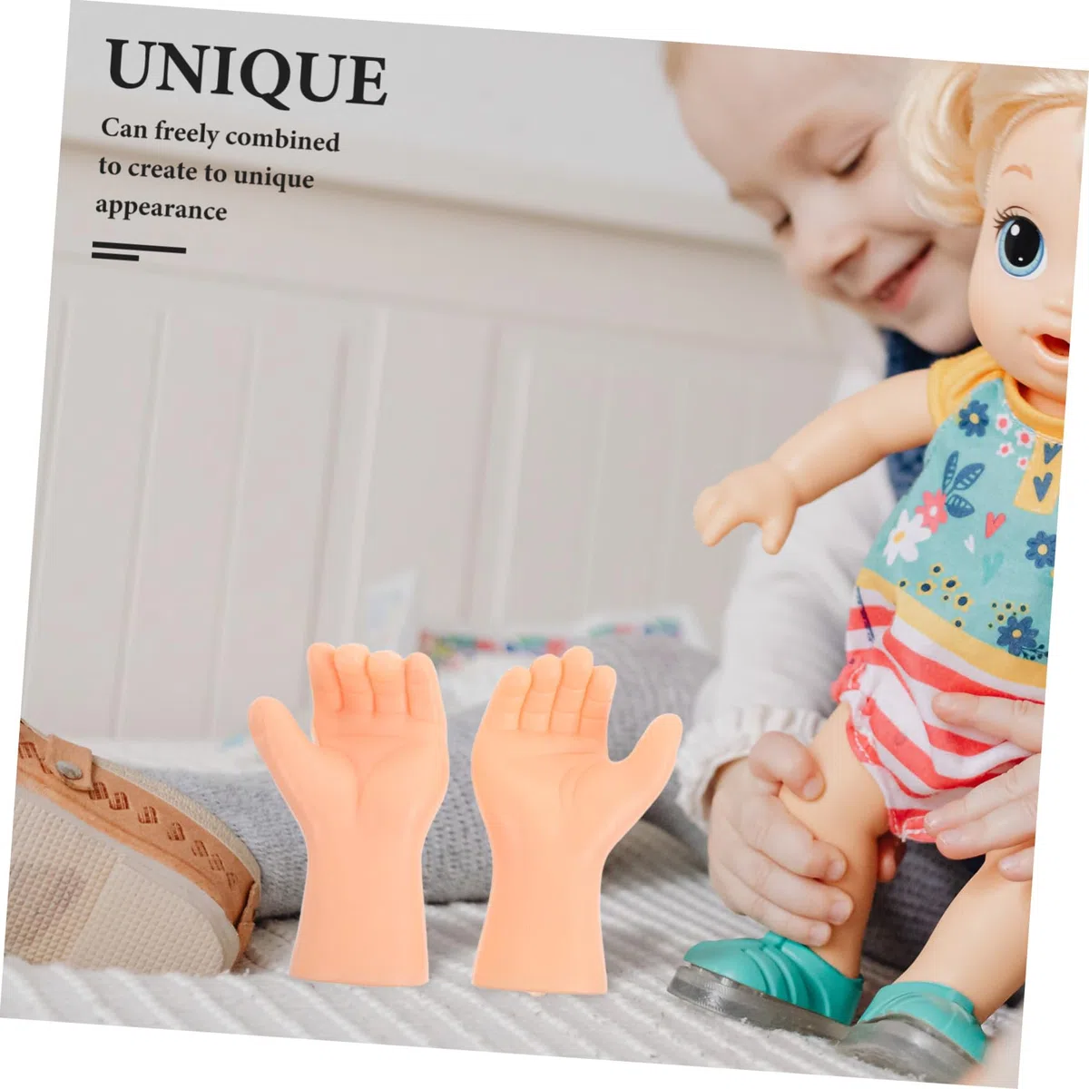 Toyvian 6pares Arreglos Manos De Muñeca Realistas Accesorios De Simulación De Plástico Componentes para Manualidades De Muñecas DIY Manos Miniatura para Reparación De De Simulación