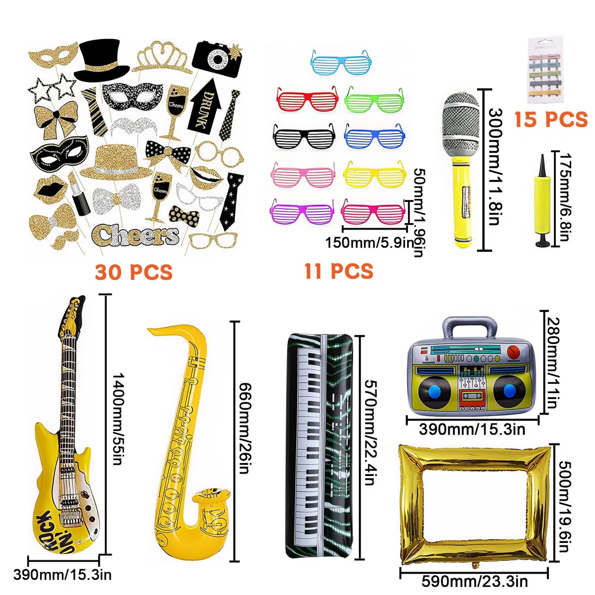Raxfekro Atrezzo photocall Boda Accesorios Photo Booth Props Party photocall cumpleaños para Fiesta de Cumpleaños, Navidad, Boda, Auto Fotografía DIY Photo Booth Props Kit