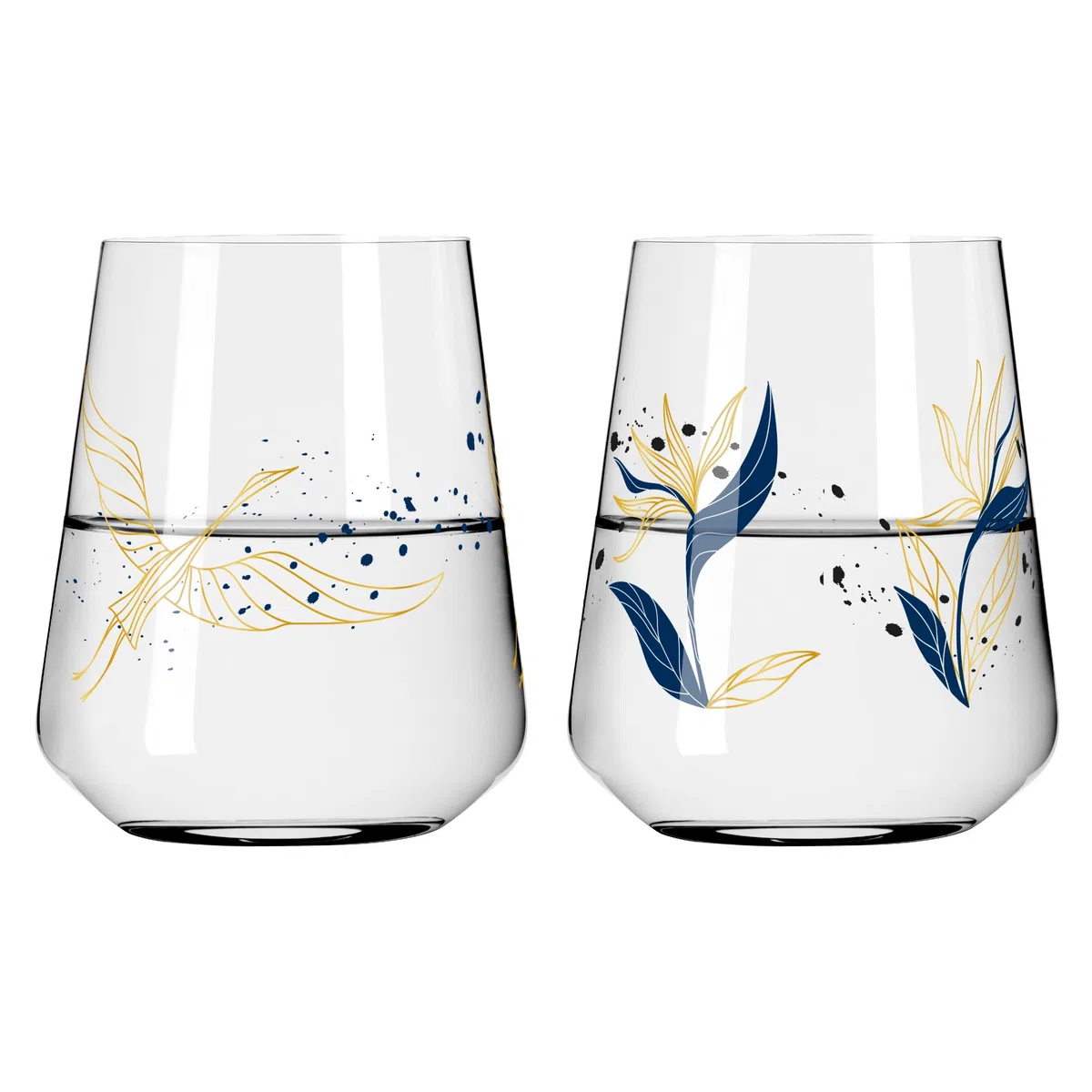 Ritzenhoff 3981001 Juego de 2 vasos universales 500 ml - Sparkle Allround No. 1, motivo con efecto irisado - Made in Germany