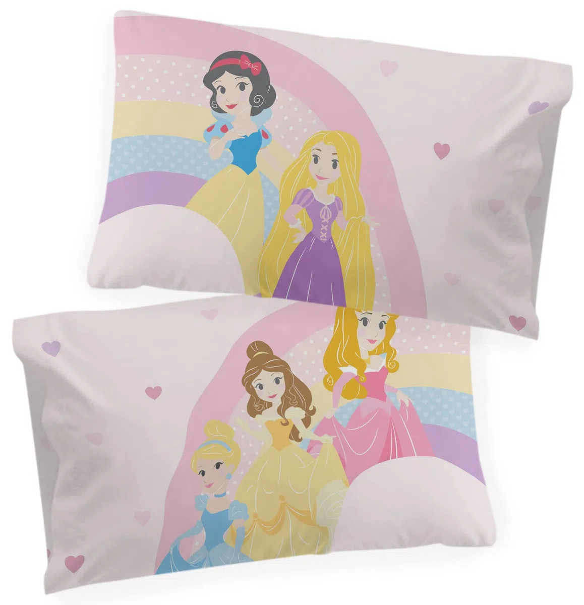 Jay Franco Disney Princess Cut Paper 100% algodón Fundas de Almohada Juego de 2 50 x 70 cm