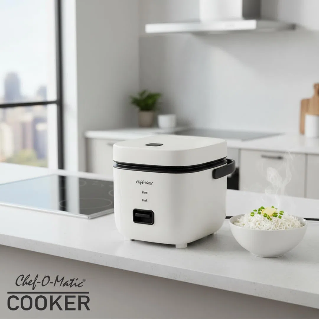 Olla Arrocera Multi Cooker 1.2L +Vaporera Eléctrica con Apagado Automático | Cesta para cocinar al vapor acero inoxidable | Función Mantener Caliente (Ideal 1 o 2 Personas)