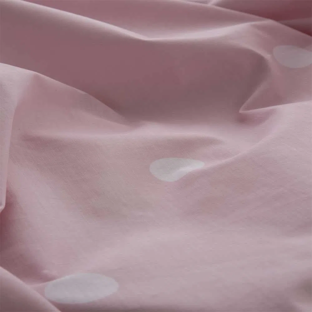 COTTON ARTean Funda Nórdica Infantil Cama 90 Algodón Clara Rosa | Incluye 2 piezas: F. Edredón 150x220 +1 F.de Almohada Cierre Botones.Certificado OEKO-TEX