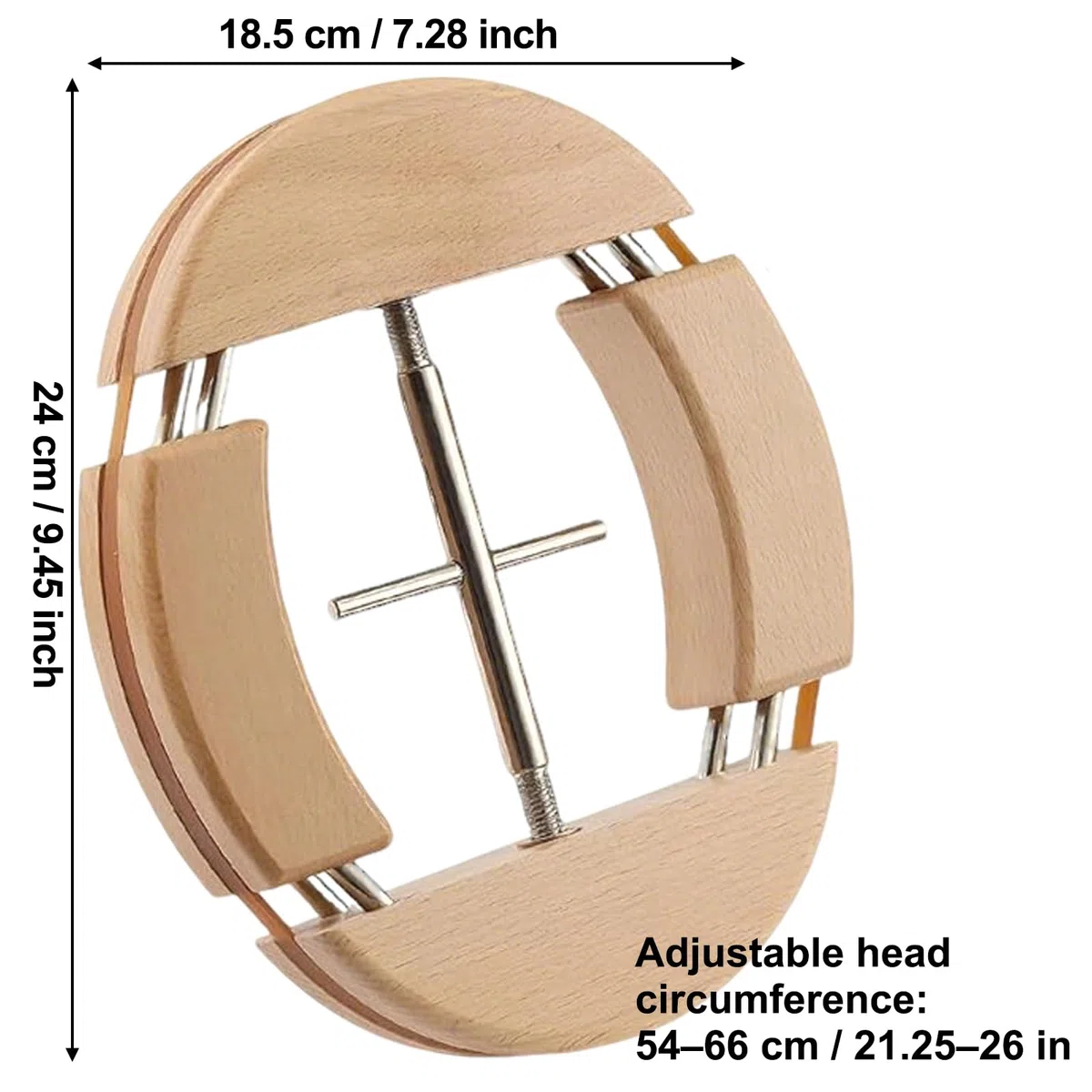 Extensor de Sombrero de Madera de 4 Vías para 54 a 66 cm, Ensanchador de Sombreros, Tensores de Sombreros, Sombrero de Paja, Sombrer0 de Vaquero y Gorras de Béisbol,Evita Deformación Oval