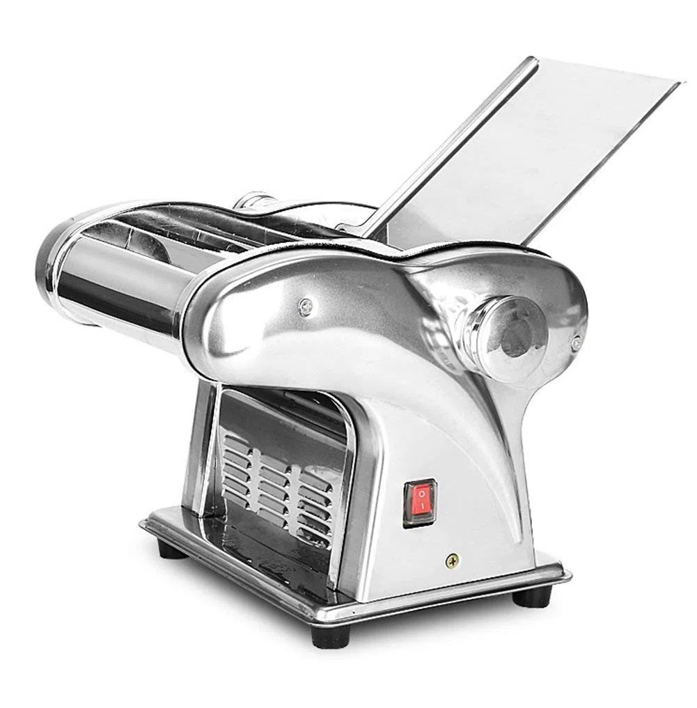Fabricante de pasta,4 fideos Knife220V máquina de prensa de fideos eléctricos espaguetis Pasta Maker Roller fideos percha,6 velocidad ajustable ajuste de espesor