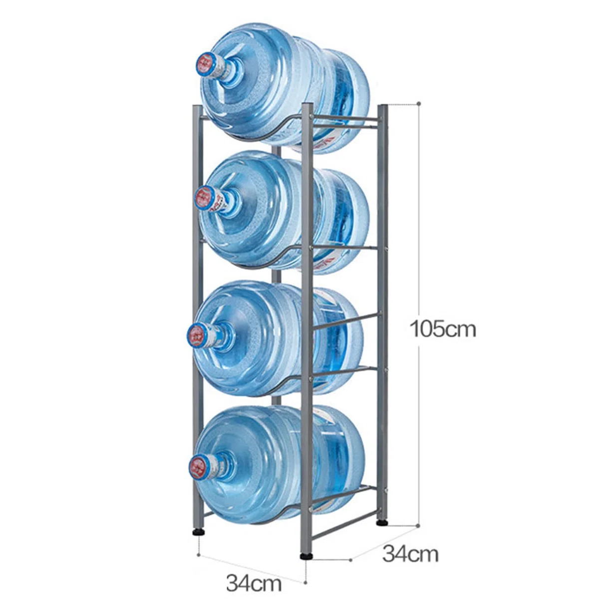 Estante resistente para jarra de agua de 5 galones y soporte desmontable para botellas de agua para dispensador, soporte resistente para botellas enfriadoras de agua