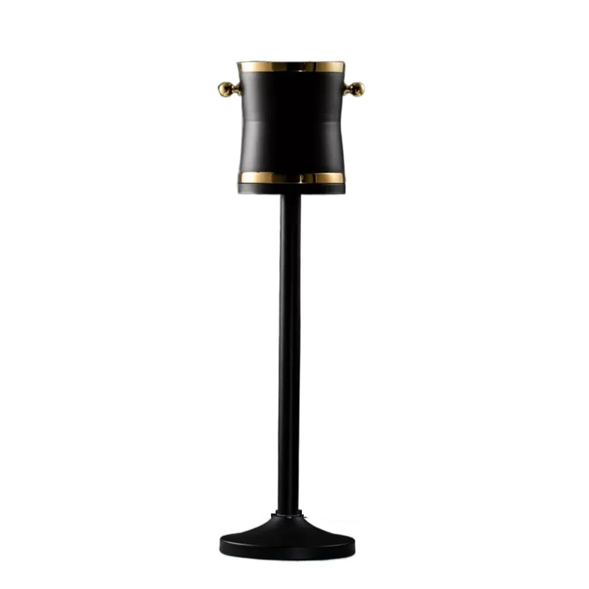 Cubo grande de acero inoxidable para champán con soporte alto para enfriar vino y bebidas