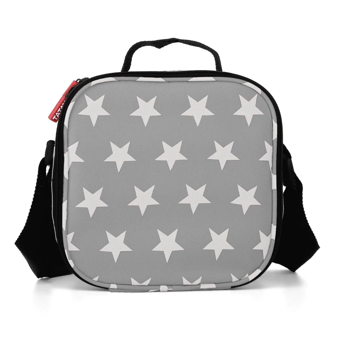 Tatay Bolsa Termica Porta Alimentos Impermeable - Urban Food Casual 3L | 4 Fiambreras: 2x0,5L + 2x0,2L | Triple Capa Aislante | Cuerpo Semirrígido | Bolsillo Interior | 22,5x10x22cm, Estrellas Gris
