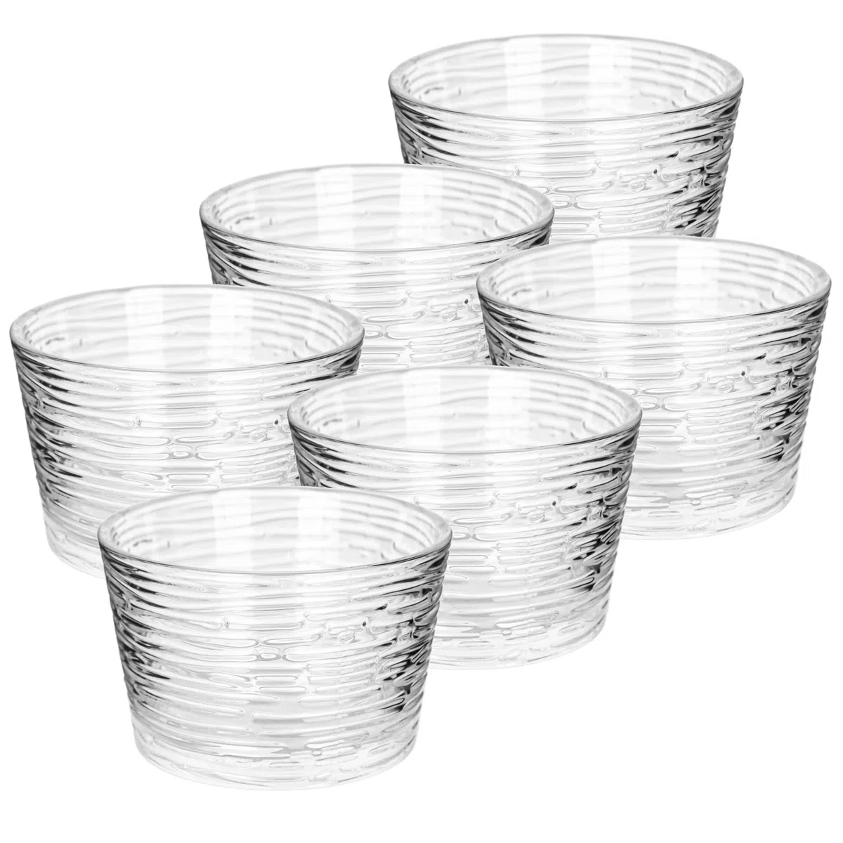 KADAX Vasos de helado de vidrio, juego de 6, 290ml, vasos de postre con pie, cuencos para helado, postres y frutas, vasos de helado, cuencos de postre, apto para lavavajillas (Modelo 4)