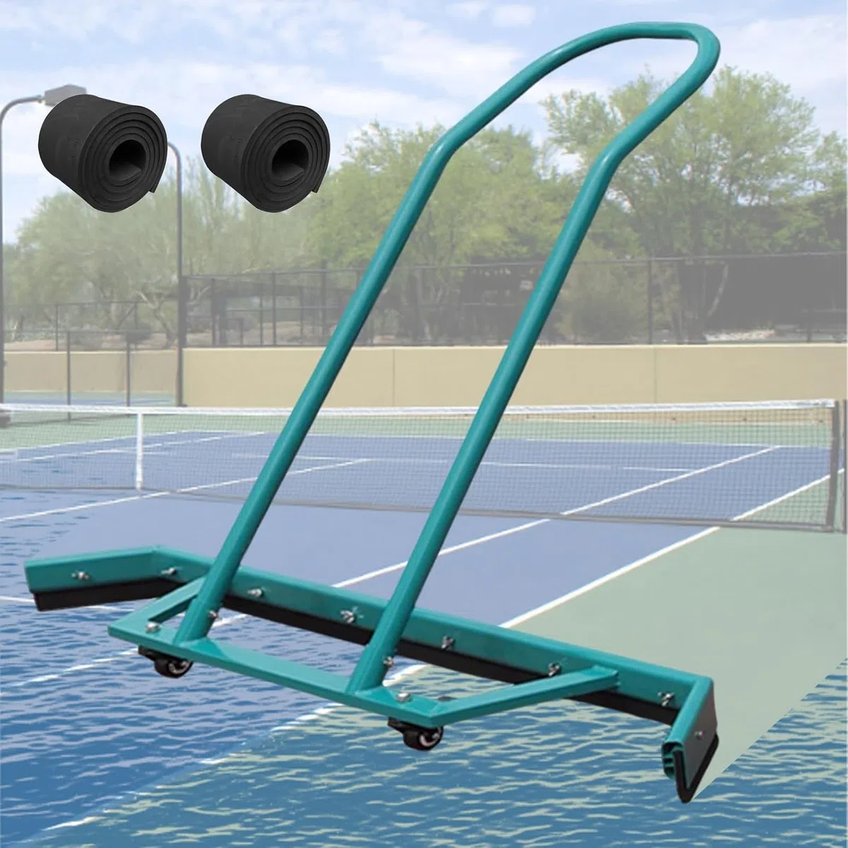 Escoba para quitar agua de piso de alta resistencia, empujador de agua de aluminio para interiores y exteriores, para canchas de tenis, talleres, ahorra tiempo y esfuerzo