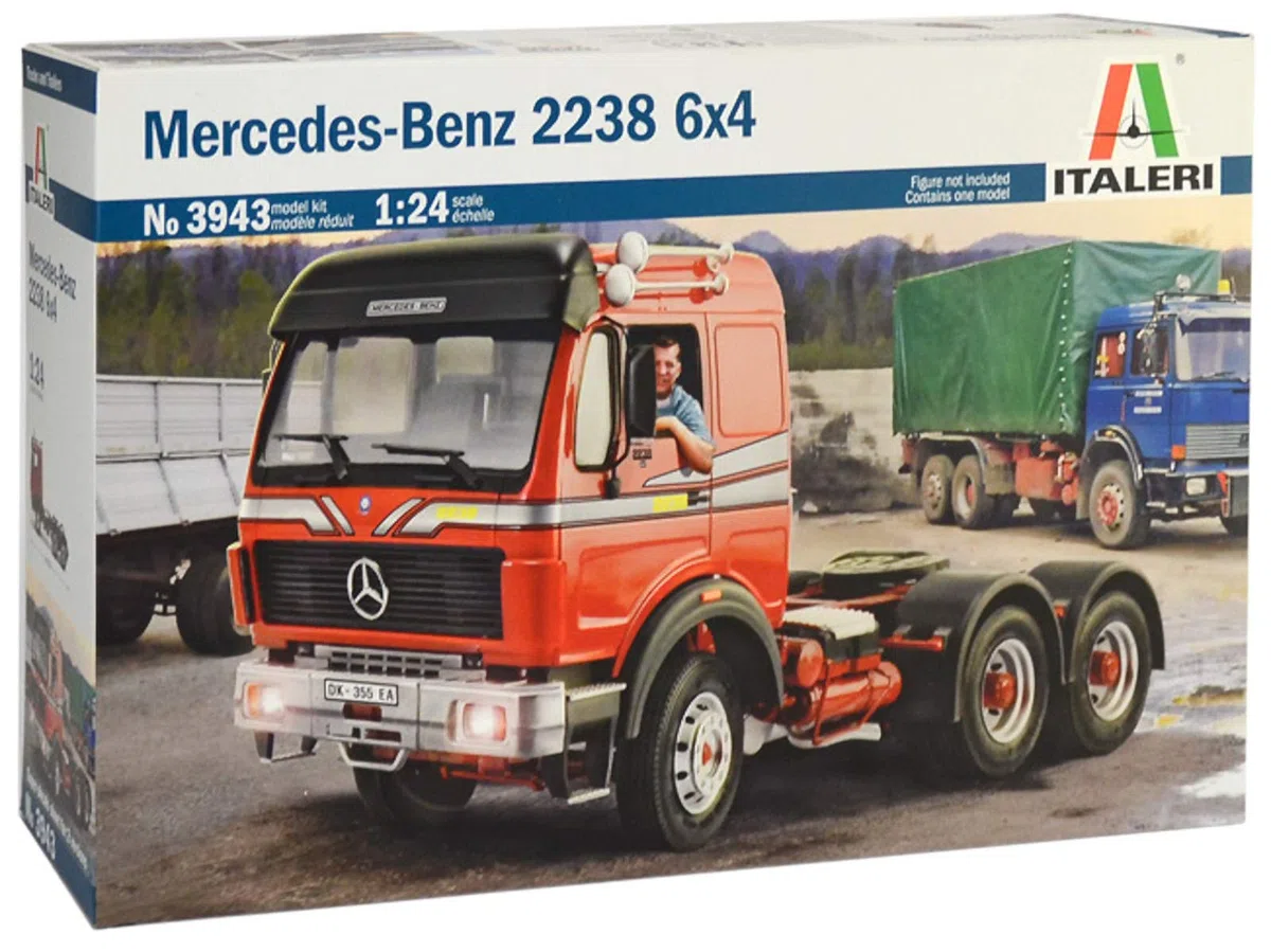 Italeri 3943 Modelo de plástico para Montar camión Mercedes Benz 2238 6X4 Modelo Kit Escala 1:24