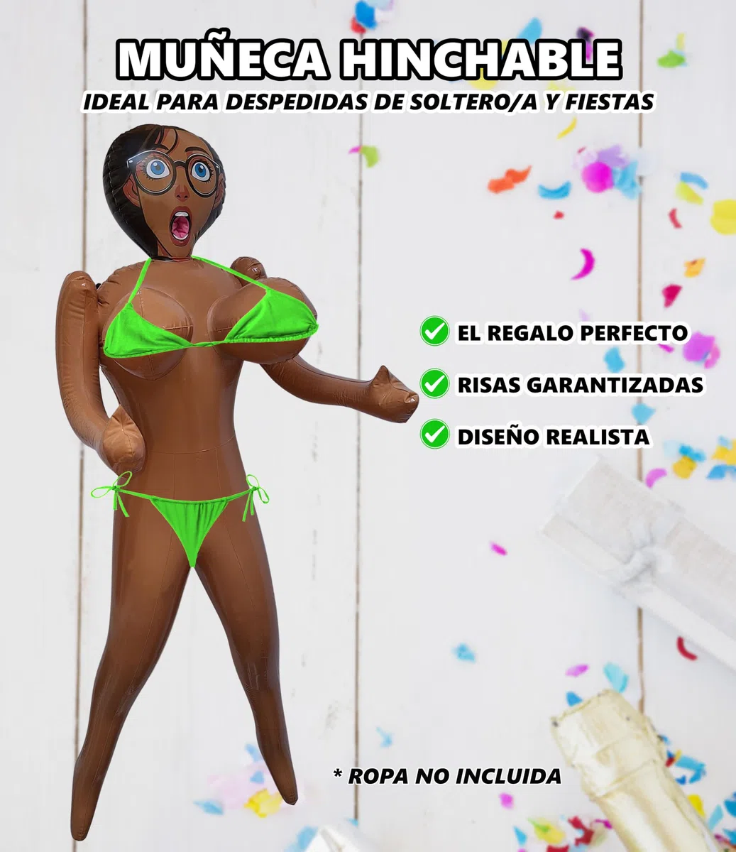 Muñeca Hinchable para Despedida de Soltero - Muñeca Inflable para Despedida Soltera, Fiestas y Photocall Bodas - 150 cm