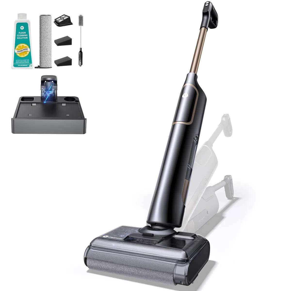 Vexilar X7 Aspiradora Fregadora sin Cable 20KPa, Aspiradora en Seco y Húmedo,Aspira y Friega,Autolimpieza,Diseño Reclinable de 180°, Autonomía 40Min, Fregona Electrica para Polvo/Residuos/Partículas