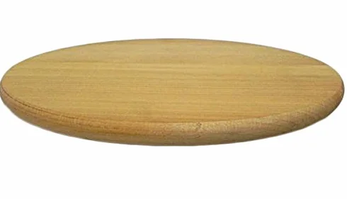 Tabla giratoria Lazy Susan redonda. Circular de madera giratoria. Para servir pizza de 55 cm.