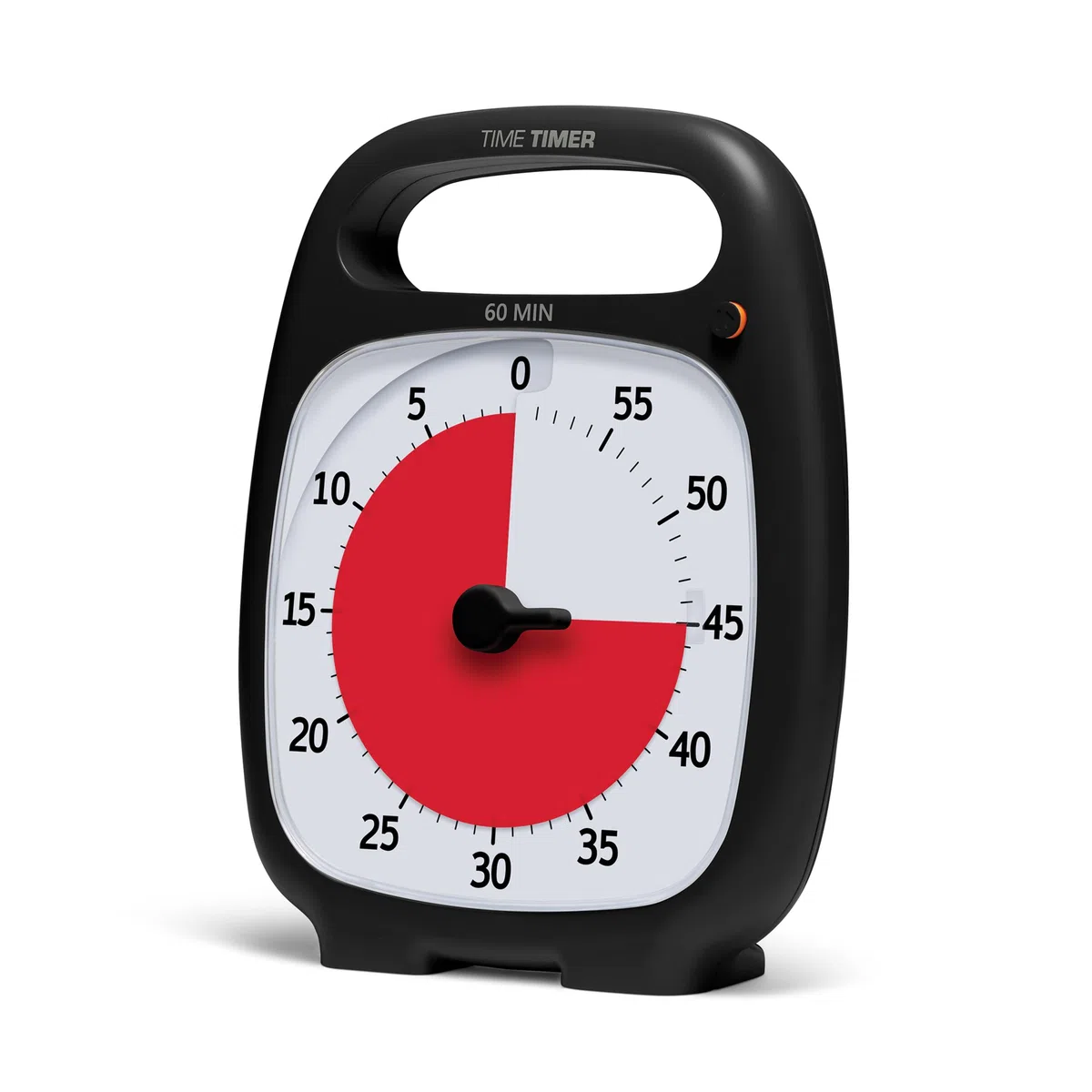 Time Timer PLUS Temporizador visual analógico de 60 minutos; Alerta opcional (dial de control de volumen); Operación silenciosa (sin tic-tac); Herramienta de gestión del tiempo (carbón)