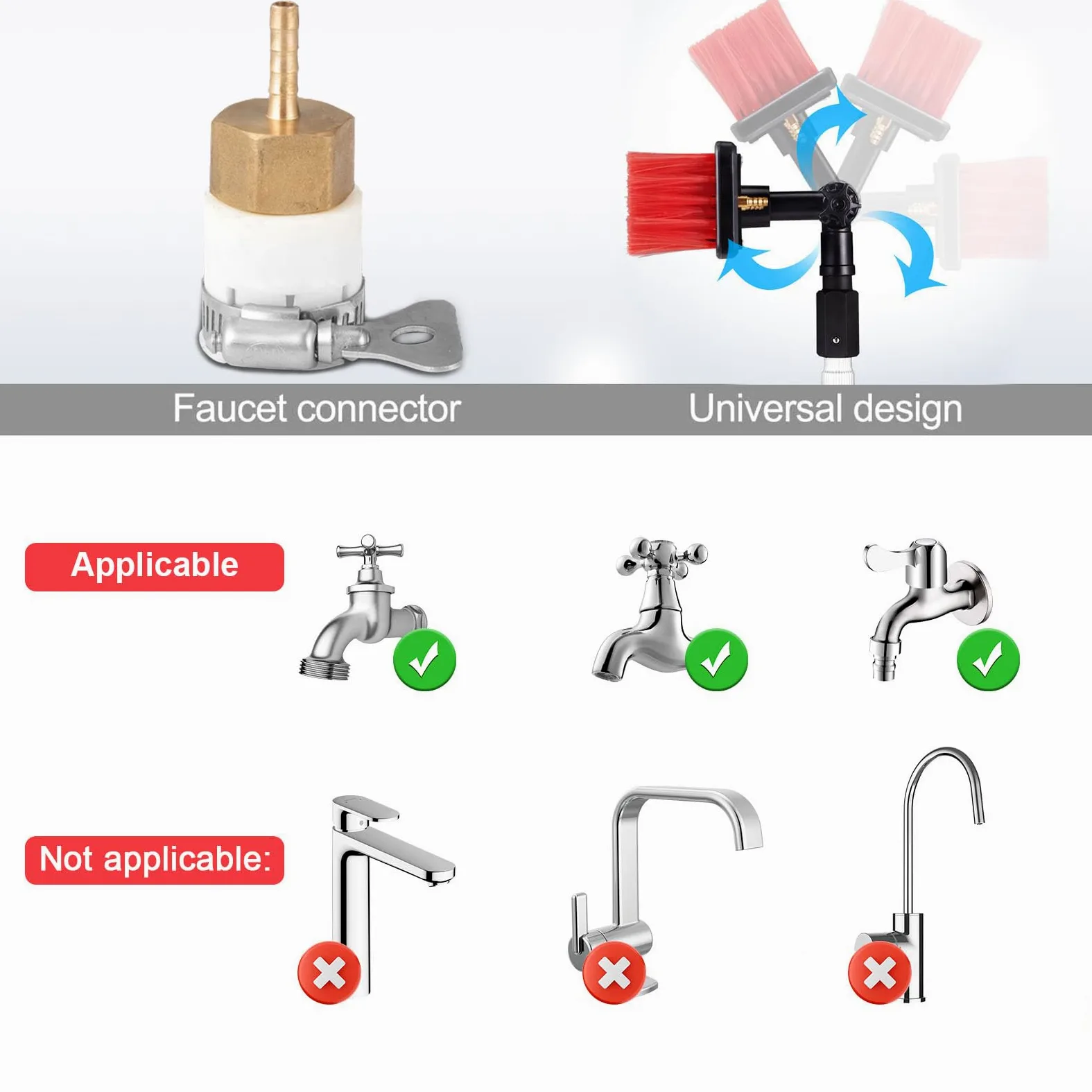 Kit de Limpieza de Ventanas con Agua a presión: pértiga Extensible de 3 m a 12 m con Cepillo de 35 cm para Ventanas Altas, techos, Coches y Suelos. Equipo de Limpieza con Cepillo y