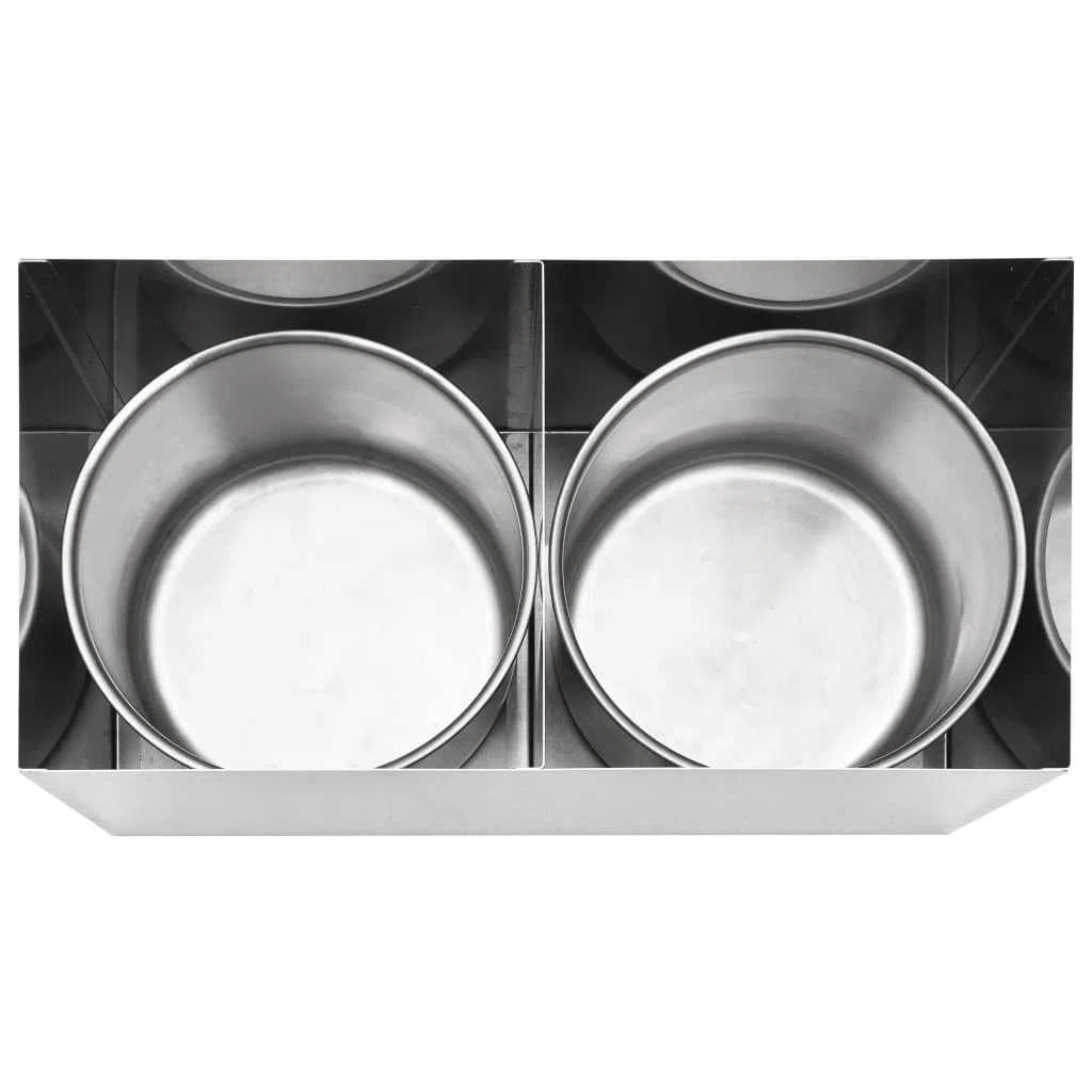 vidaXL Dispensador de Salsa Surtidores de Bomba Bote Cubo Bufés Hornear Barbacoas Reducir Pérdida Guardar Dosificadora de Acero Inoxidable 2x3,5 L