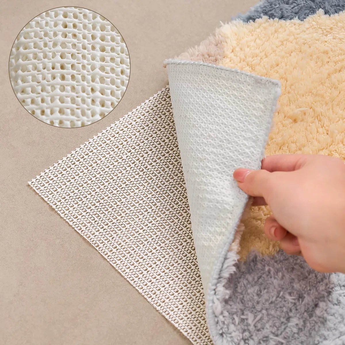 Almohadilla antideslizante de 12 x 15 pies para suelos de madera dura, azulejos y alfombras, almohadillas antideslizantes para mantener las alfombras seguras y en su lugar, protege los suelos,