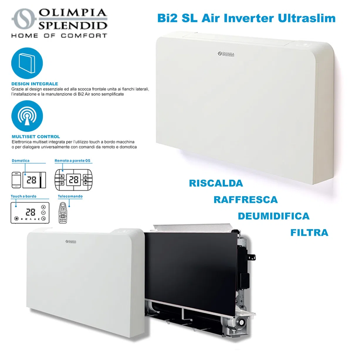 Olimpia Splendid BI2 SL AIR Inverter 800 dc kW 4,10-3,29 + control tr y mando a distancia