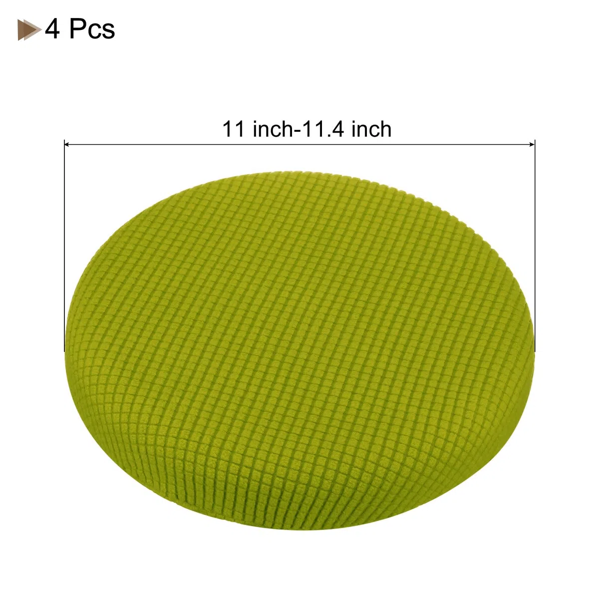 QUARKZMAN 4uds Mejoradas Redondo Bar Taburete Fundas, Redondo Silla Fundas Diámetro 12-14", Redondo Silla Asiento Cojines para Sillas Taburete Fundas Verde