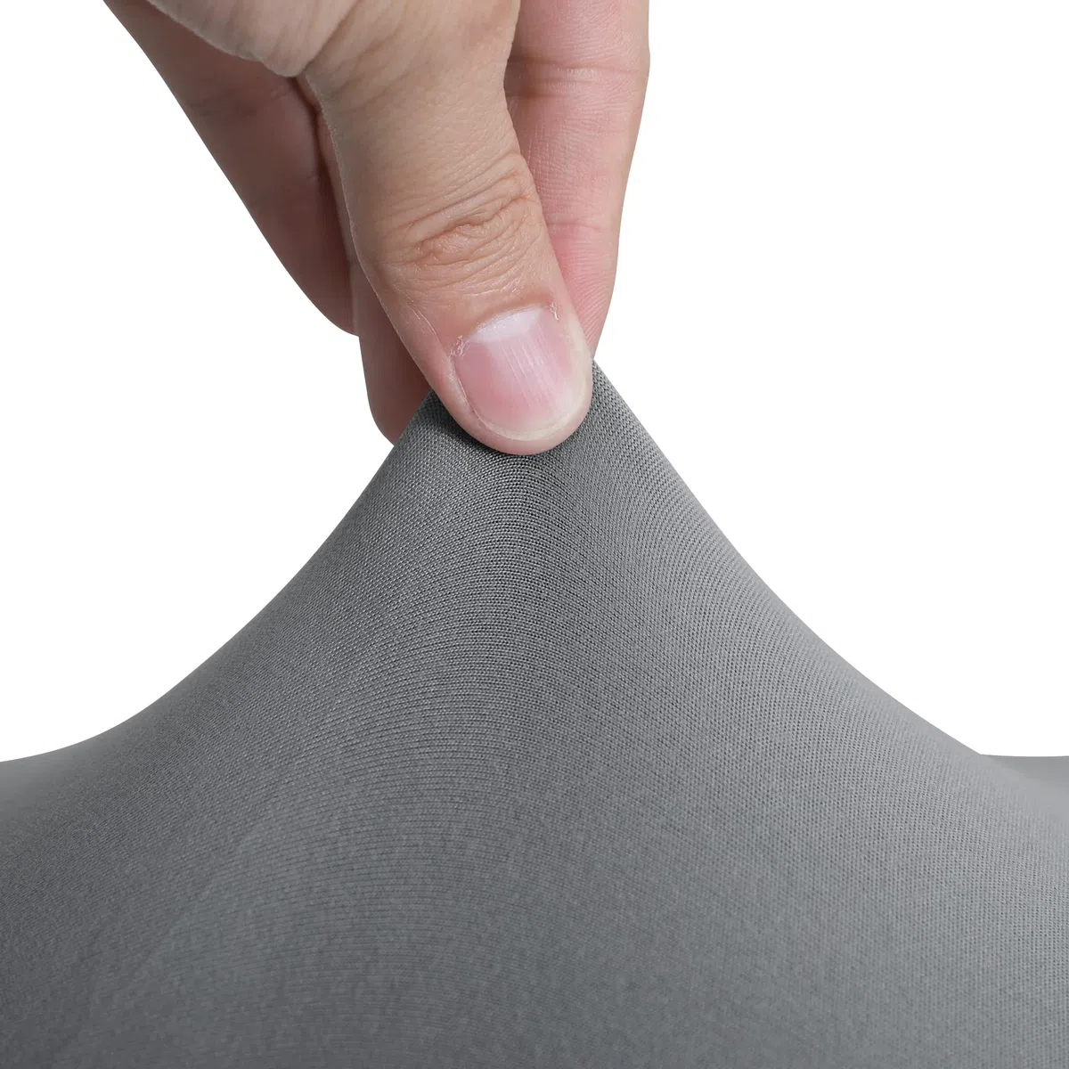 Amazon Basics Juego de fundas de silla elásticas, gris claro, 6 unidades