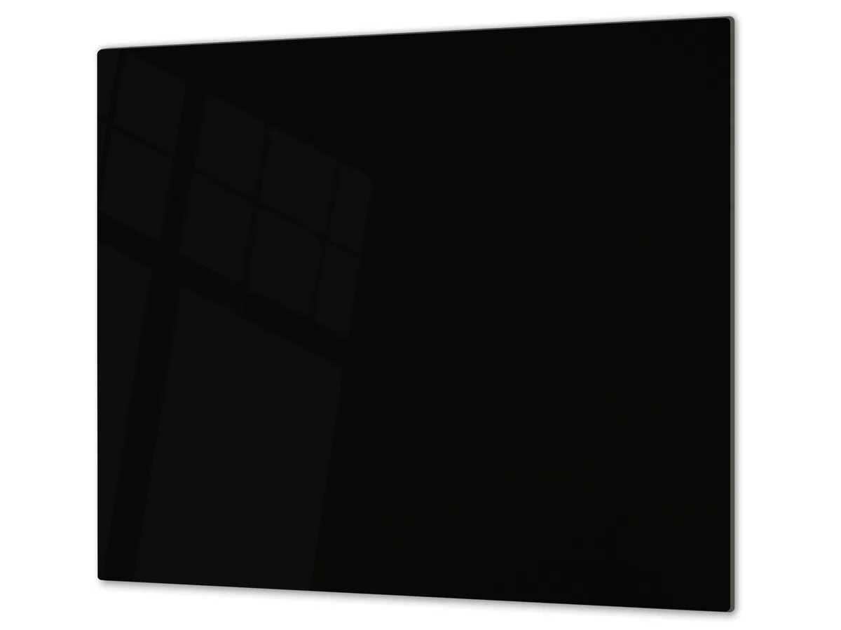 Tabla de cortar decorativa de cristal templado y cubre vitro – Dos en Uno – Resistente a golpes y arañazos – UNA PIEZA (60 x 52 cm) o DOS PIEZAS (30 x 52 cm); D17 Serie En blanco y negro: Black