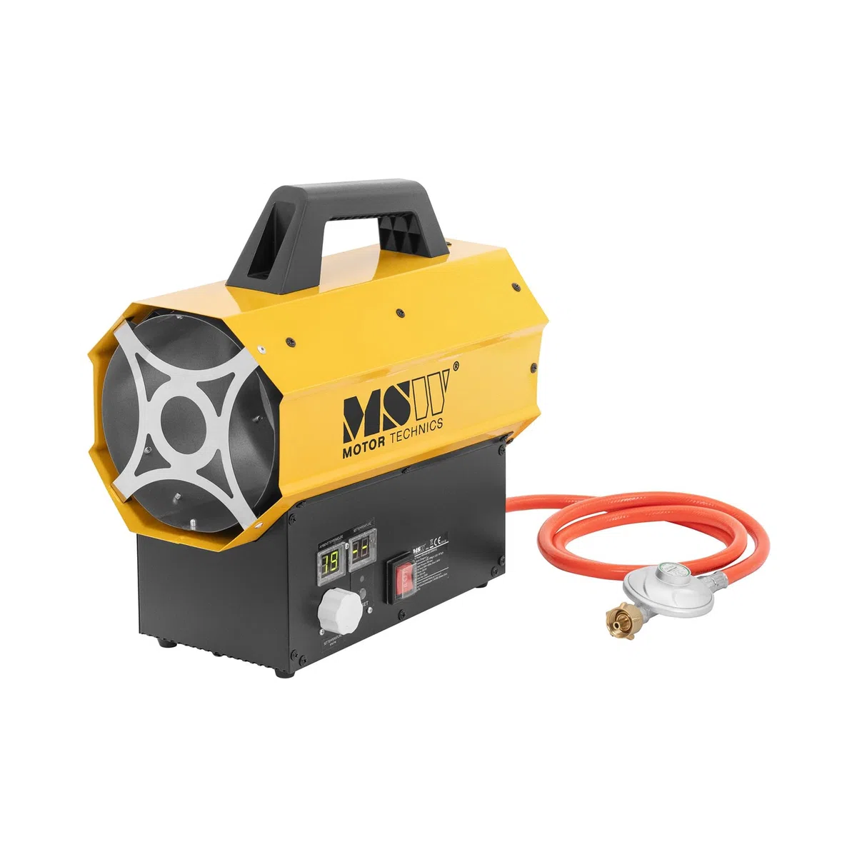 MSW Cañón de Aire Caliente a Gas 20 kW para hasta 160 m² con Pantalla LED Calentador de gas Calentador para taller Ventilador calefactor industrial Calentador para obra
