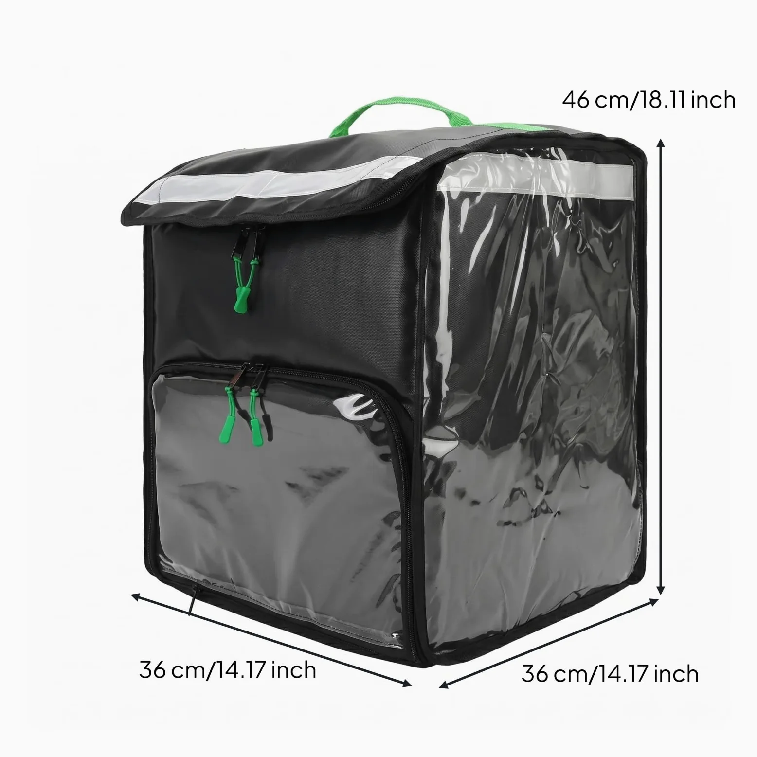 Qianly Mochila de Reparto Térmica Bolsa de Entrega Mochila Isotérmica Bolsa de Comida Impermeable Capacidad 50 Aislamiento de Espuma y Exterior PVC Adecuada para Restaurantes Rutas de Reparto