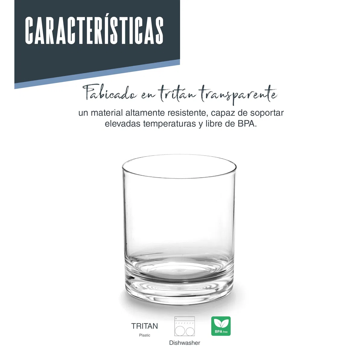 LACOR - 63141 - Set 6 vasos de Whisky, Tritán, Libre de BPA, 400 ml, Aptos para lavavajillas, Reutilizables, Versátiles