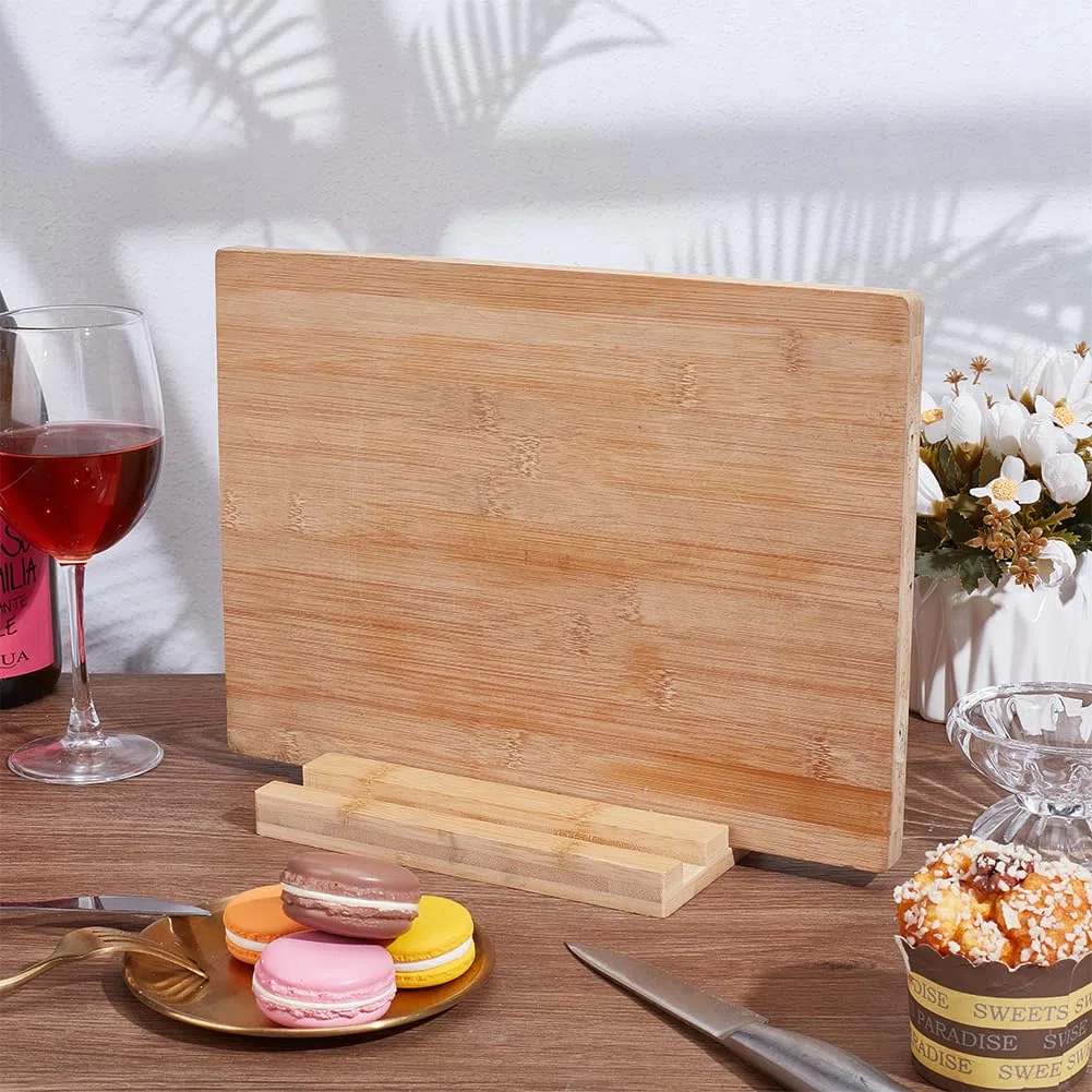 BENECREAT Soporte para tabla de cortar de bambú, estante organizador de armario de cocina, tabla de cortar, soporte de almacenamiento, 20 x 10 x 2 cm