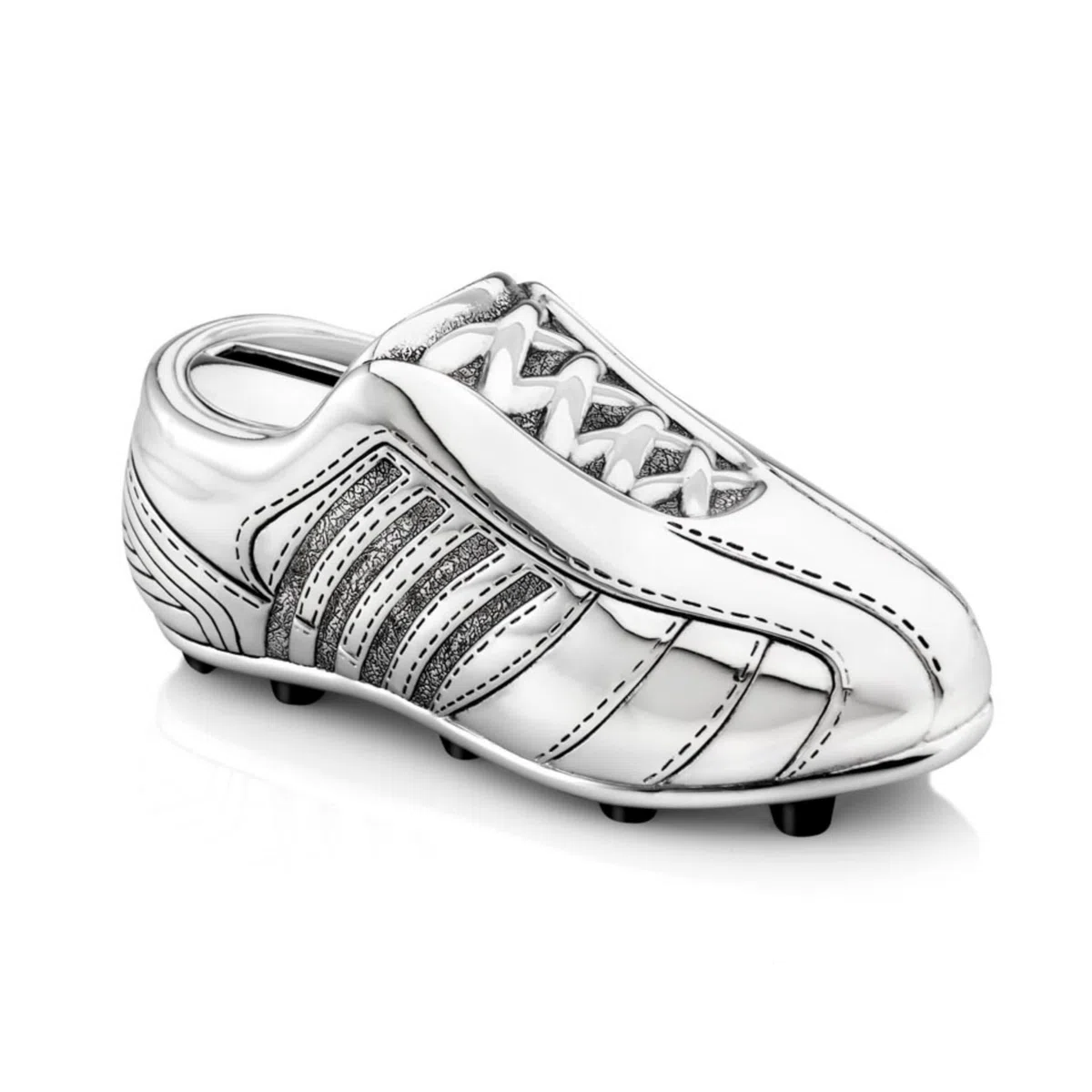 Zilverstad - Hucha Zapato de fútbol Plateado