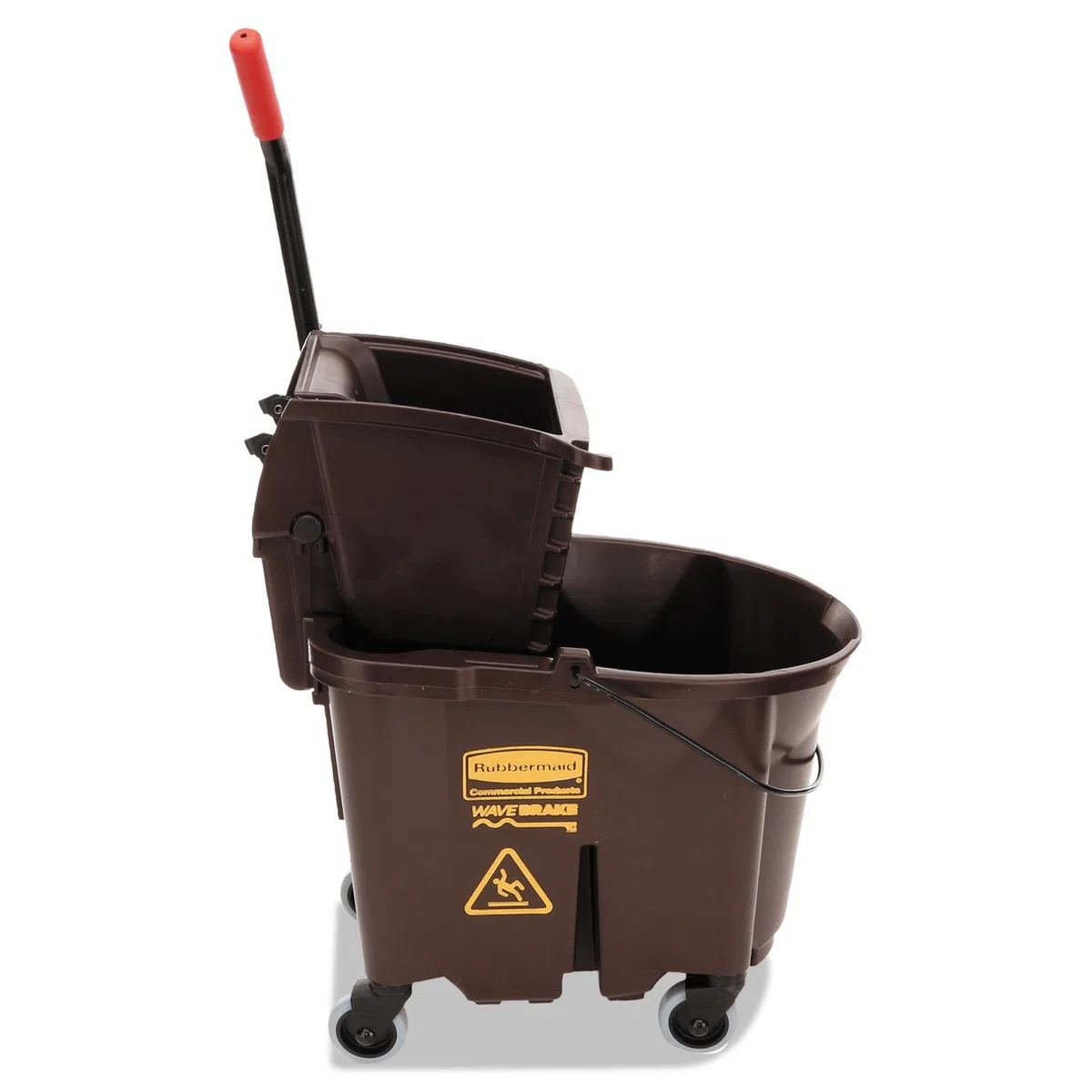 Rubbermaid Commercial WaveBreak - Combo de prensa lateral, 35 Quart, marrón, 1