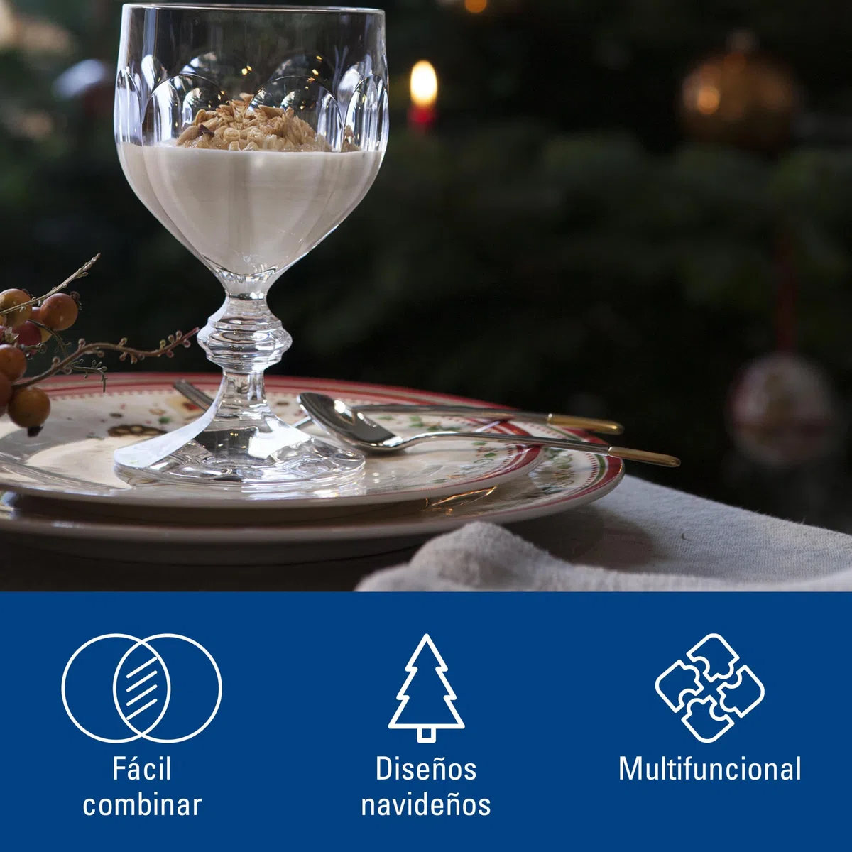 Villeroy & Boch Winter Bakery Delight 1486122642 Plato de Desayuno, Porcelana, Rojo, 19.600000000000001x19.600000000000001x4.5999999999999996 cm