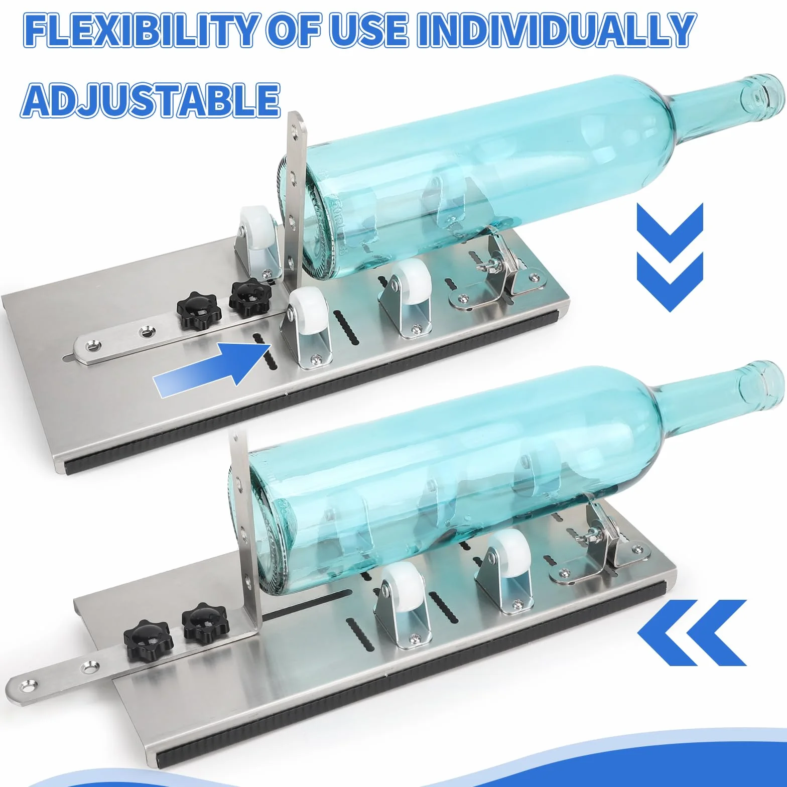 SWAWIS Cortador de Vidrio Corta Vidrio Cortadora de Botellas de Vidrio con Guantes de Seguridad y Accesorios