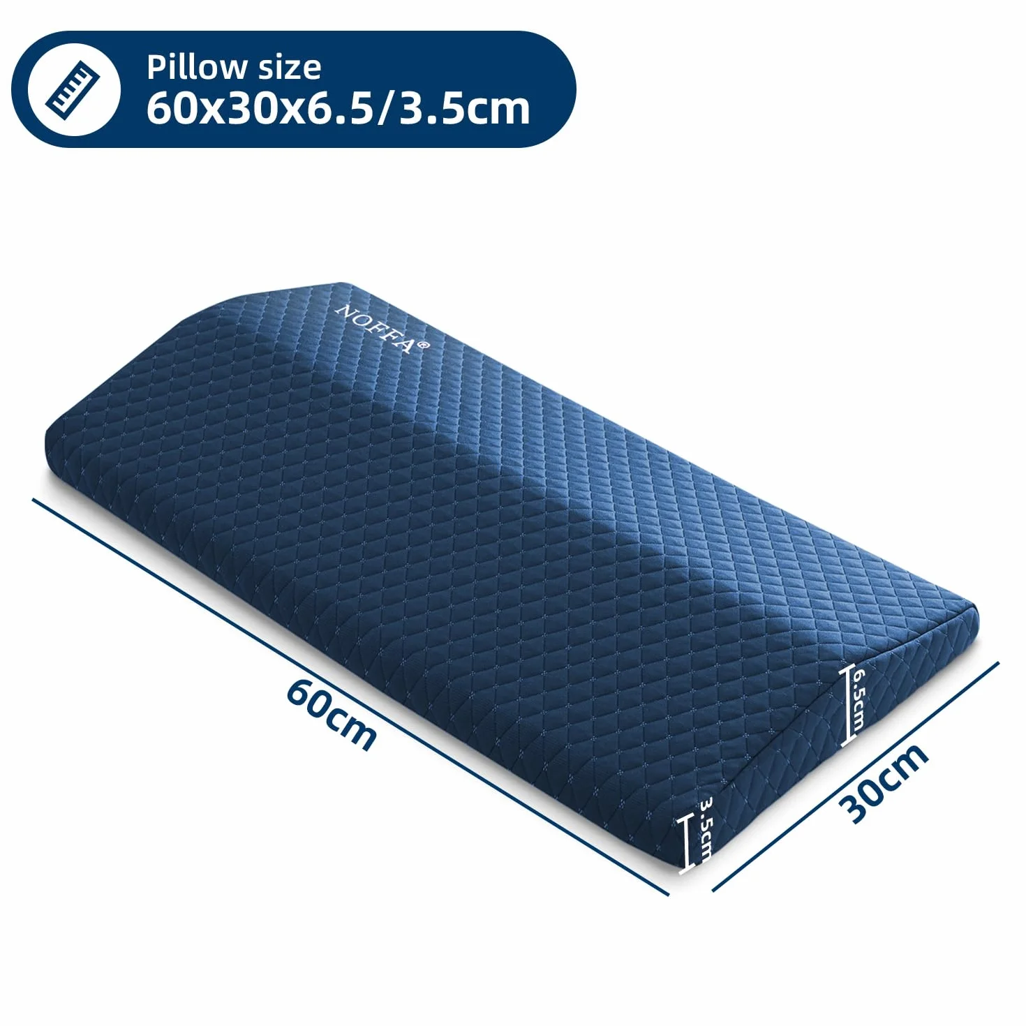 Almohada Lumbar Dormir, Cojín Lumbar Cama de Espuma Viscoelástica, Apoyo Ortopédico para la Cintura, la Espalda, Dureza y Altura Ajustables