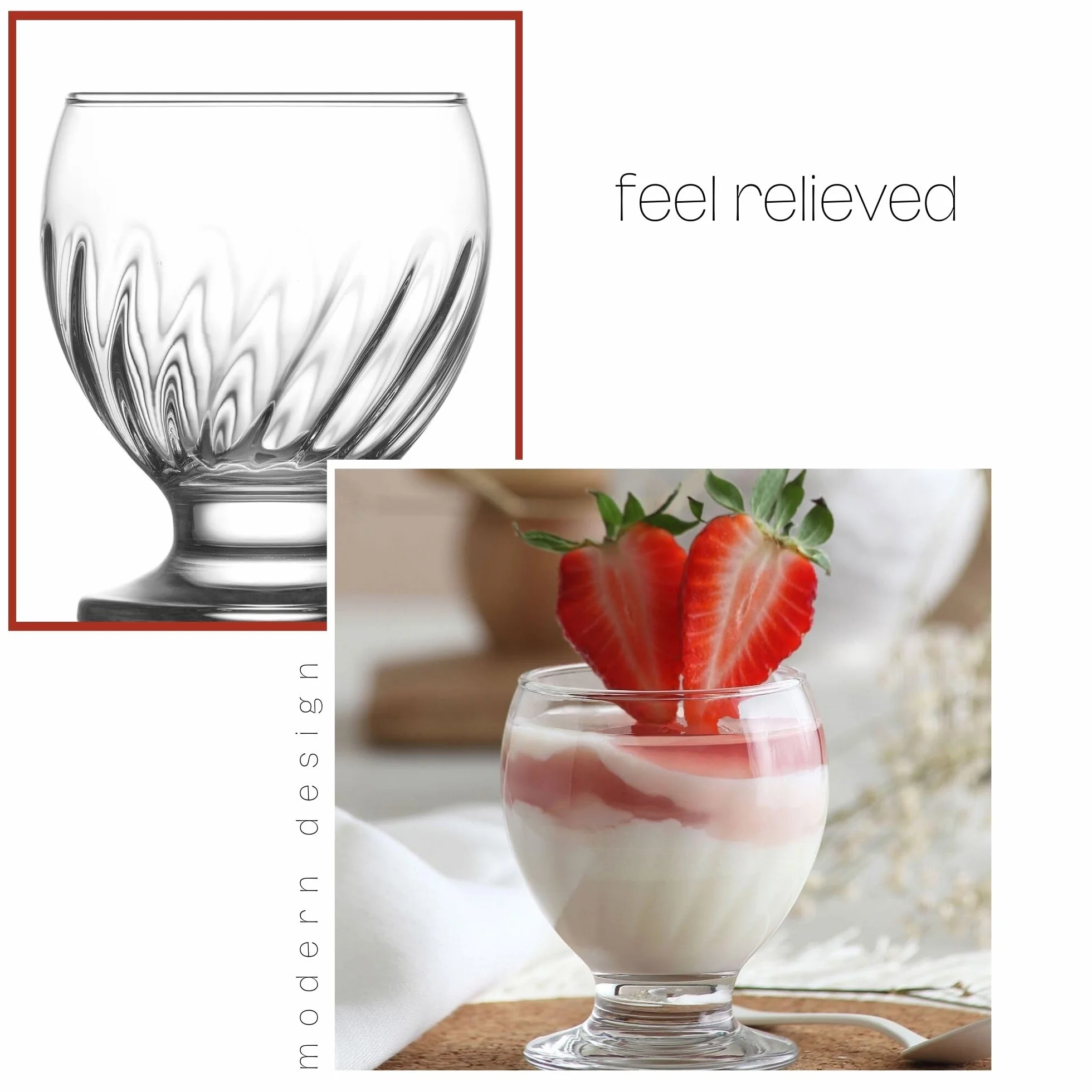 LAV Copa de Helado de Vidrio, Copa Postre, 6PZs, 215ml, SIN PLOMO, Cuencos De Helado, Vasos Postre, Tazas Helado, Plato de Postre, Copas Helado Cristal, Cuencos de Postre, Ice Cream Bowls